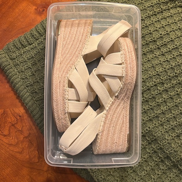 ✨👟✨ Franco Sarto Carmino Espadrille Leather Wedge Sandal ✨👟✨ - Picture 10 of 14